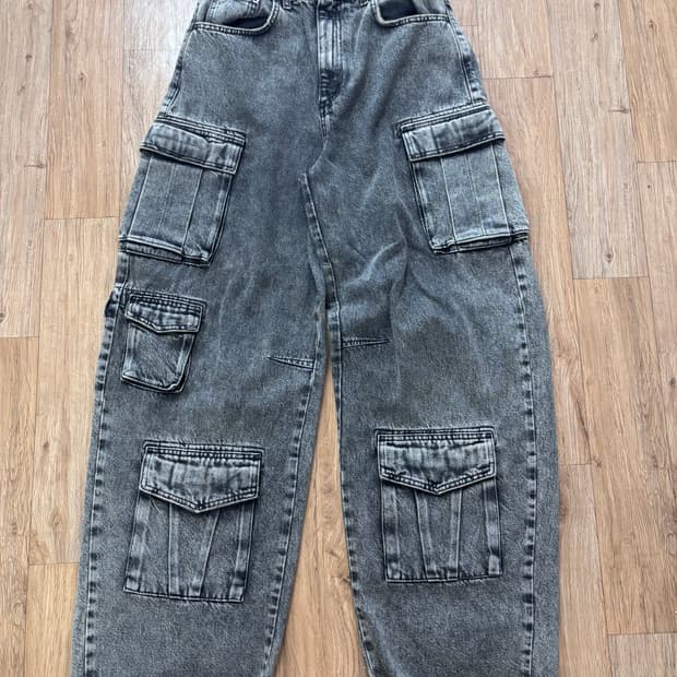 자라 유틸리티 카고진 블랙 36