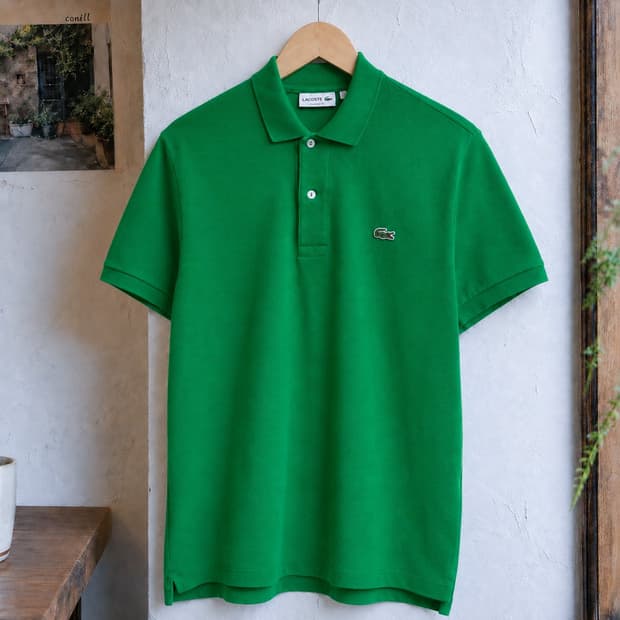 95~100 LACOSTE 라코스테 반팔 카라티 피케 셔츠 클래식핏 그린