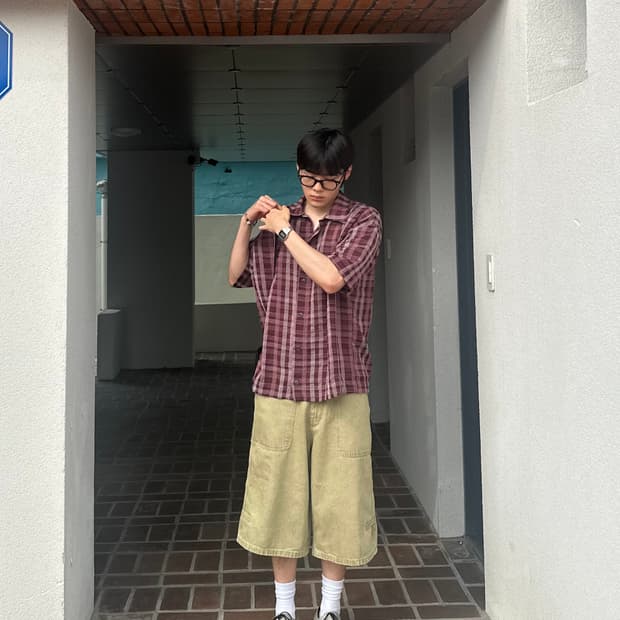 인템포무드 유즈드 워시 버뮤다 팬츠(L)