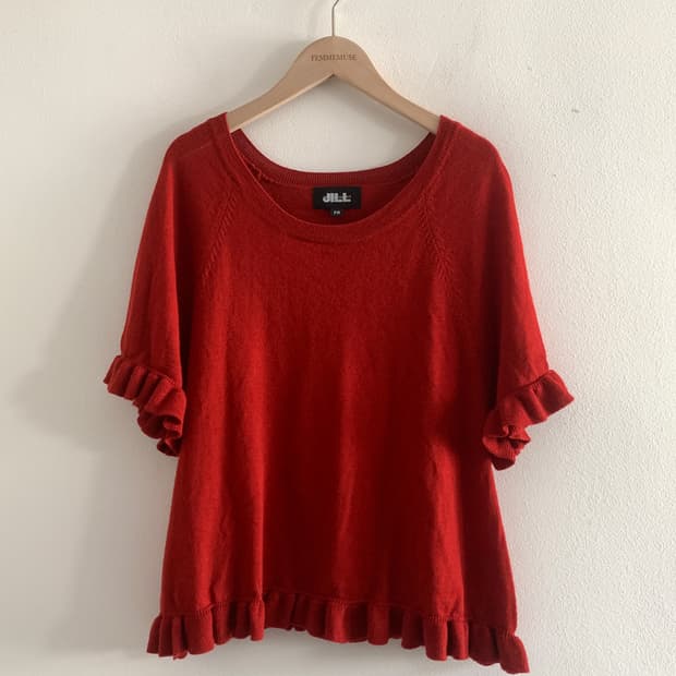 (Jill Stuart)Frill U Neck Knit