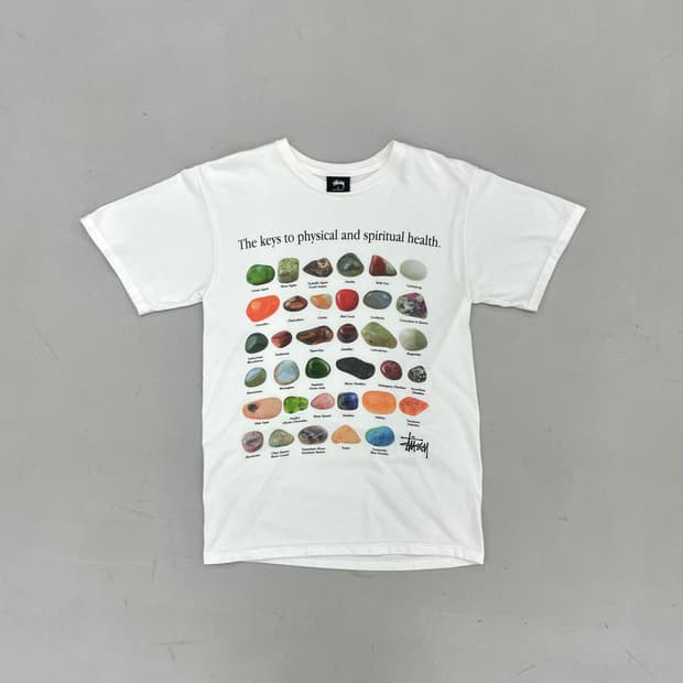 스투시 스톤티 스톤 반팔 티셔츠 화이트