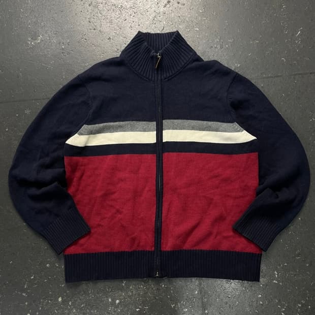 105 타미힐피거 니트집업 