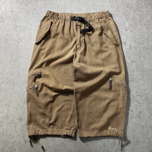 [L] 90-00s VANS 반스 멀티지퍼 체크 버뮤다팬츠