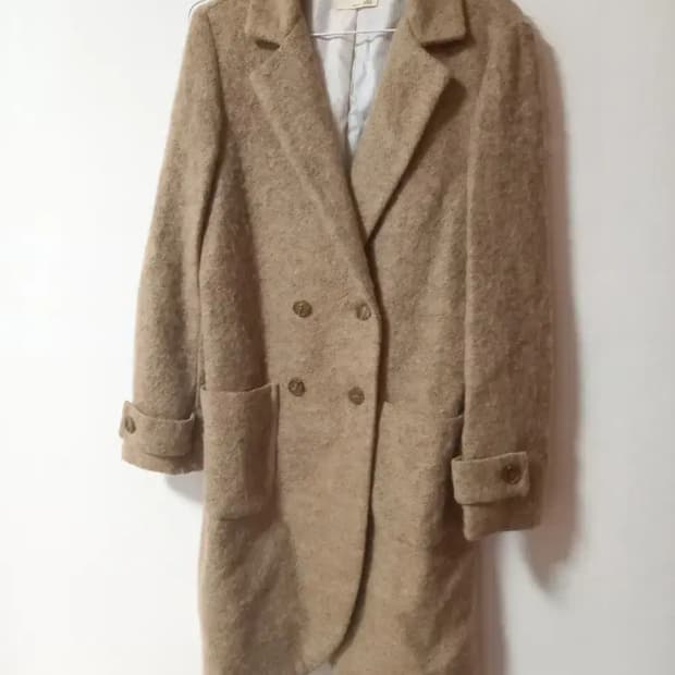 울100 부클 테일 카라 봄가을 코트 55