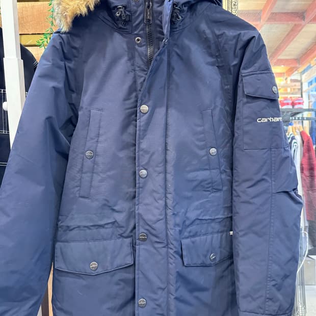 칼하트 WIP 앵커리지 파카 네이비