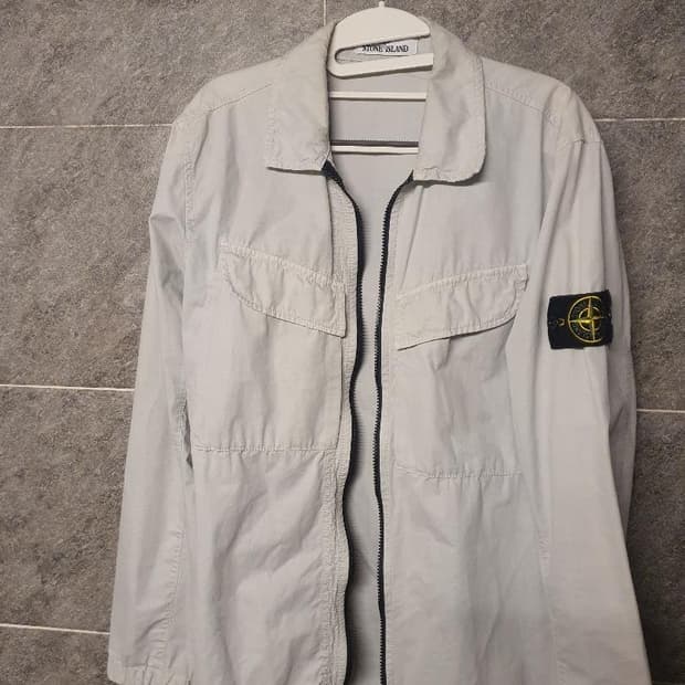 [22fw/m] 스톤아일랜드 화이트 오버셔츠