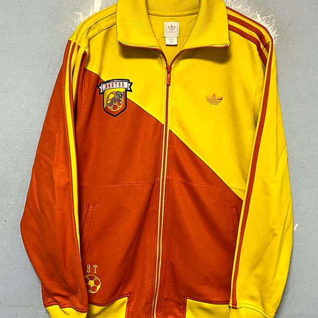 아디다스 부탄 옐로우 트랙탑 져지 춘추 캐주얼 국대유니폼 L 100 