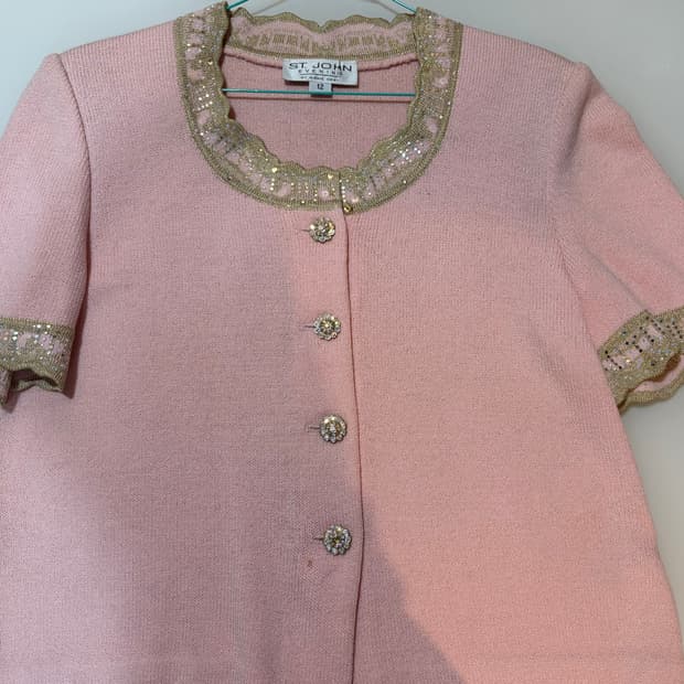 센존ST.JOHN니트반팔자켓