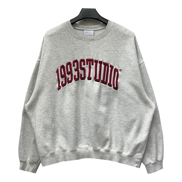 1993스튜디오 어센틱 아치 로고 오버핏 맨투맨 L