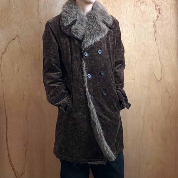 토네이도마트 벨루어 퍼 트리밍 코트