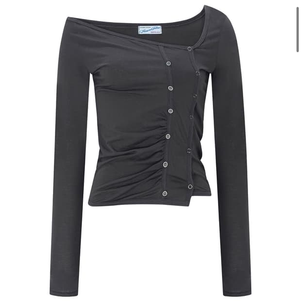 Pleasenofollow Dulce Unbal Button Top