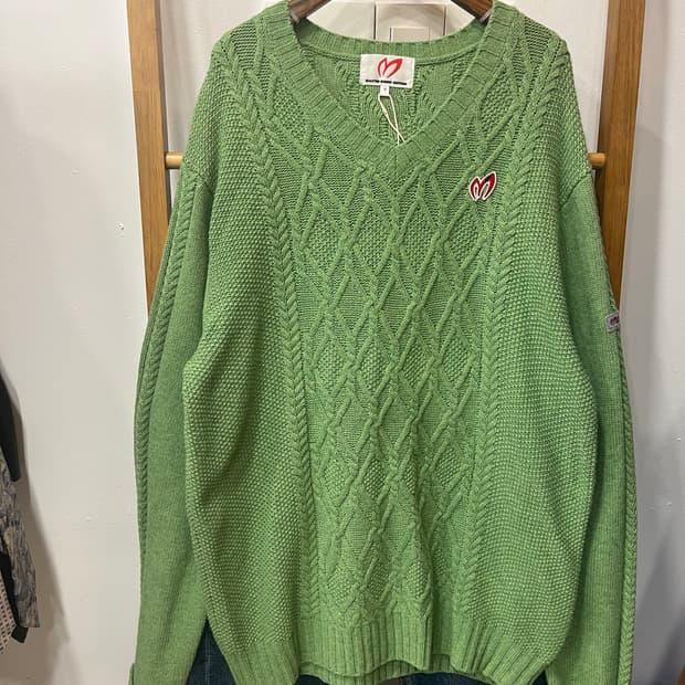 마스터바니 에디션 케이블니트 그린