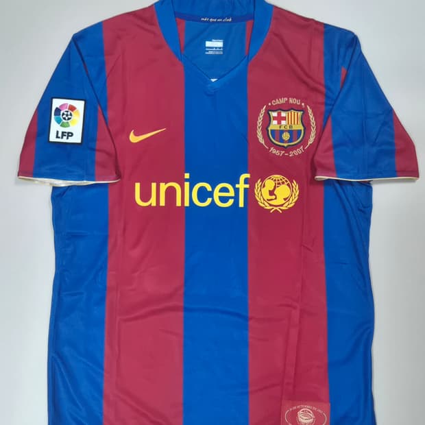 레트로)07-08시즌 바르샤 홈 호나우지뉴 유니폼 L사이즈