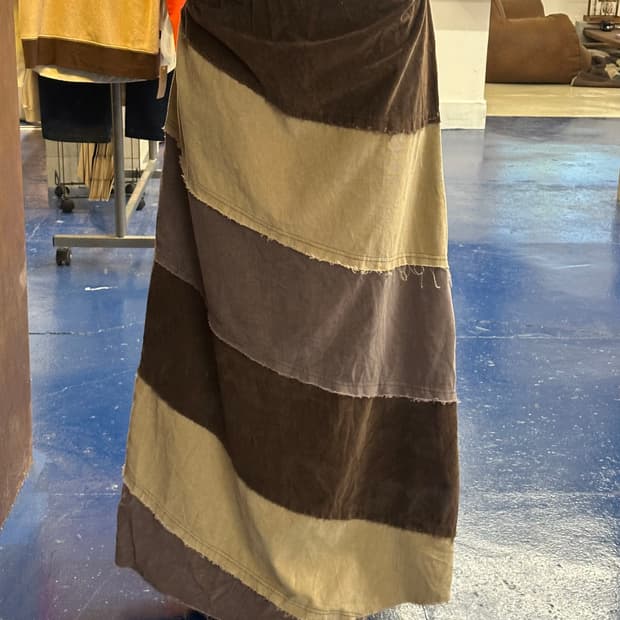 Jpn vtg 믹스 쿄듀로이 히피 스커트