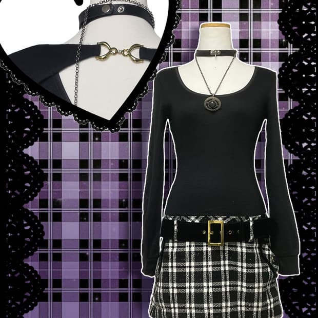 세실맥비 오네갸루 트위드 셋업 원피스 갸루 d.i.a깔 