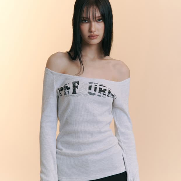 플리즈노팔로우 줄스 롱슬리브 화이트 멜란지