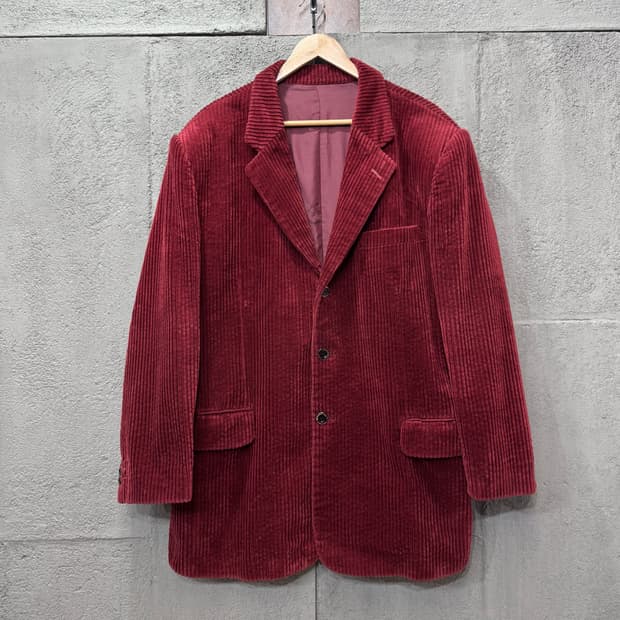 에리트 옛 양장점 버건디 코듀로이 블레이저 자켓 (XL) 