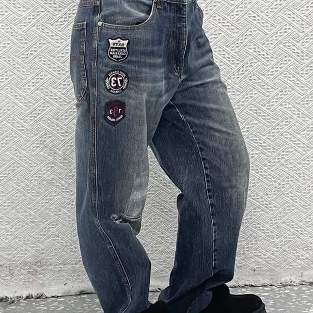 루츠 캐나다 트리플 패치 키치무드 워싱 데님 팬츠 31인치 C06912