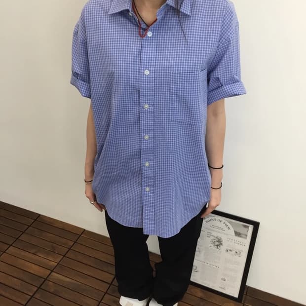 Junko Koshino Blue Check Shirt
