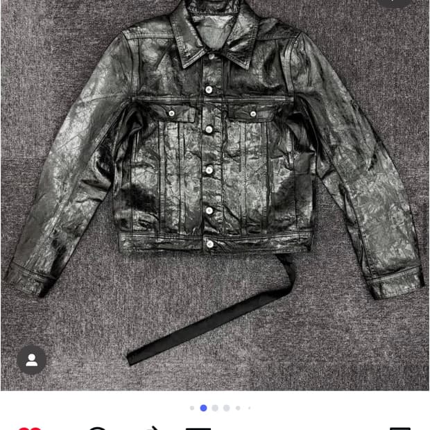 릭오웬스 코티드 트러커 자켓