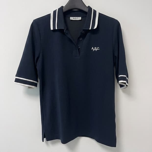 A.P.C 카라 반팔 티