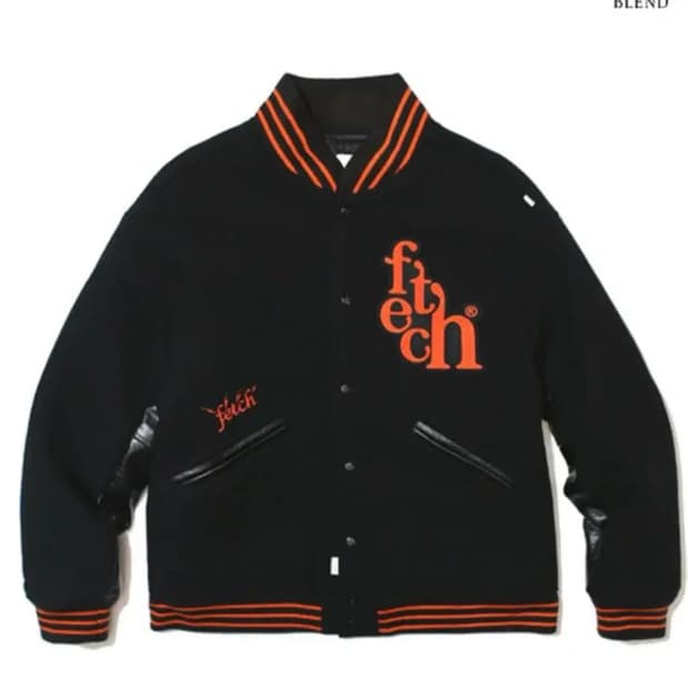 fetch 울 바시티 자켓