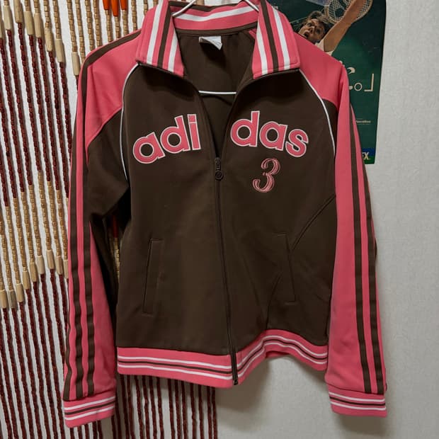 아디다스 핑크 브라운