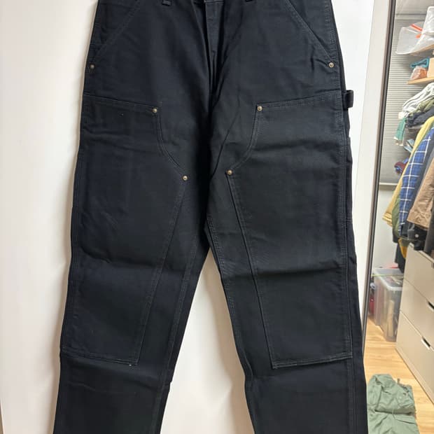 [31X32] 칼하트 더블니 워크팬츠 블랙