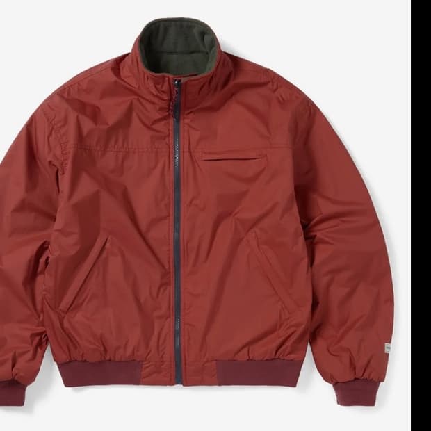 디스이즈네버댓 Reversible Warm Up Jacket Red