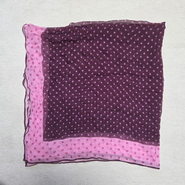 Bill blass 빌 블래스 빈티지 투톤 도트 스카프