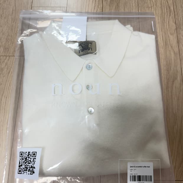 노운 essential collar knit ivory 1