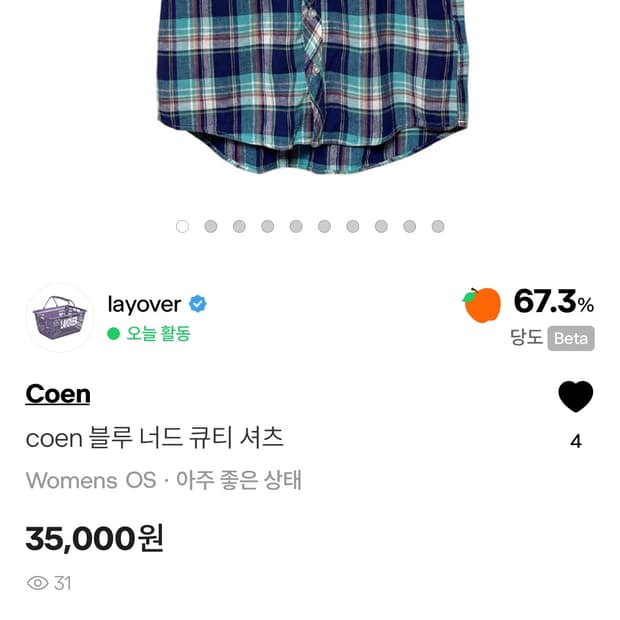 빈티지체크셔츠
