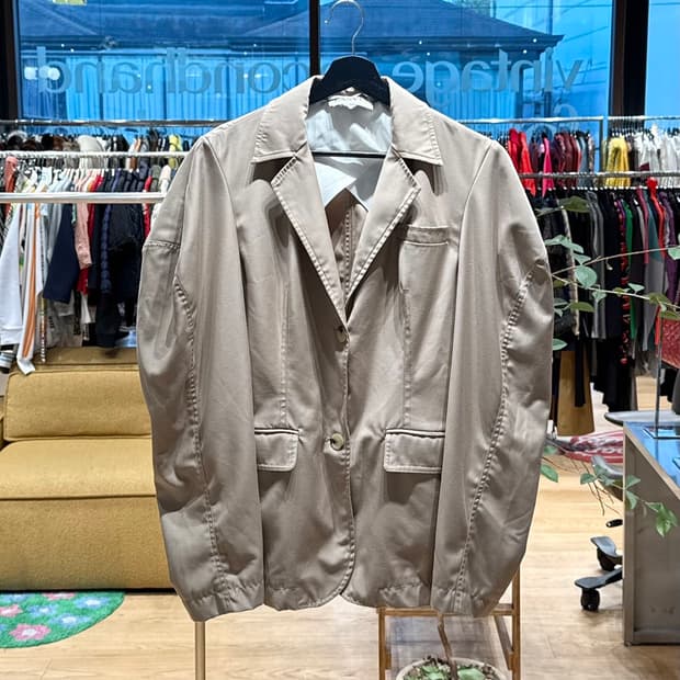 랑방 베이지 2b 블레이저 자켓 