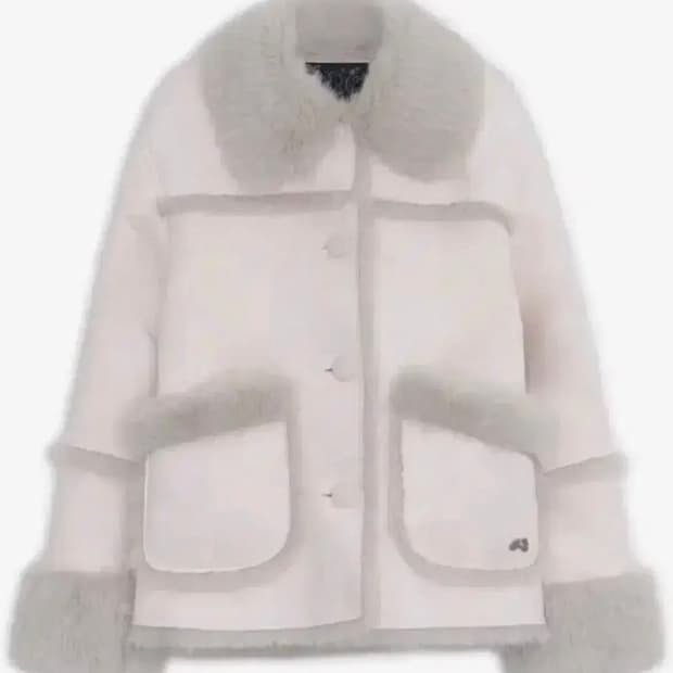 허그유어스킨 시어링 무스탕 핑크