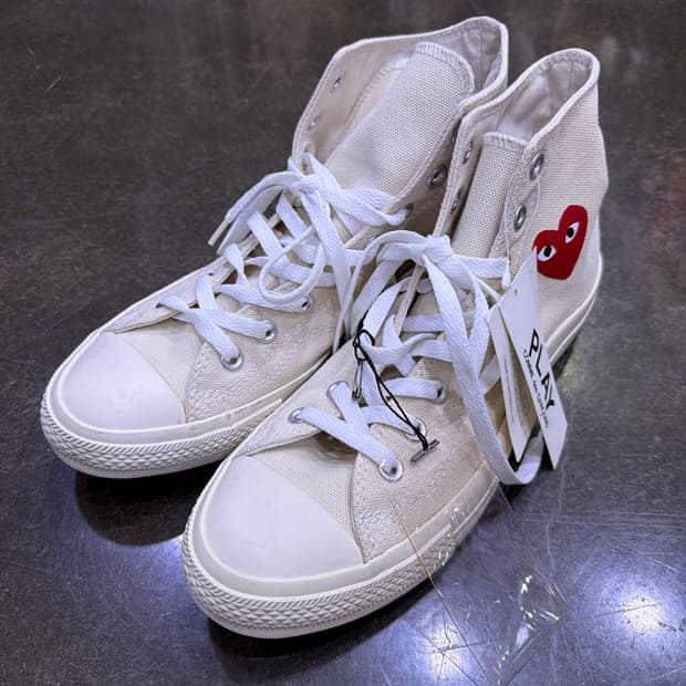 컨버스 꼼데가르송 싱글 하트 척 70 하이 스니커즈 275