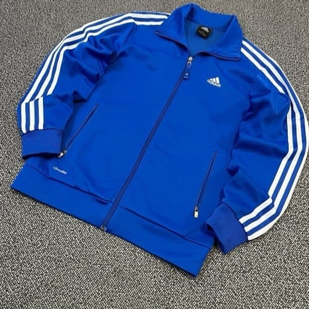 아디다스 블루 파랑 트랙탑 져지집업 95/M