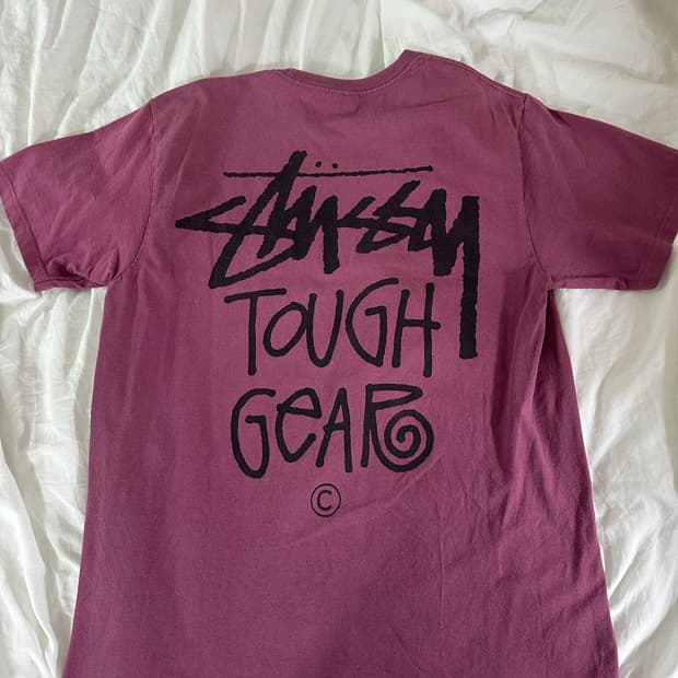 Stussy 24SS Tough gear tee (berry)