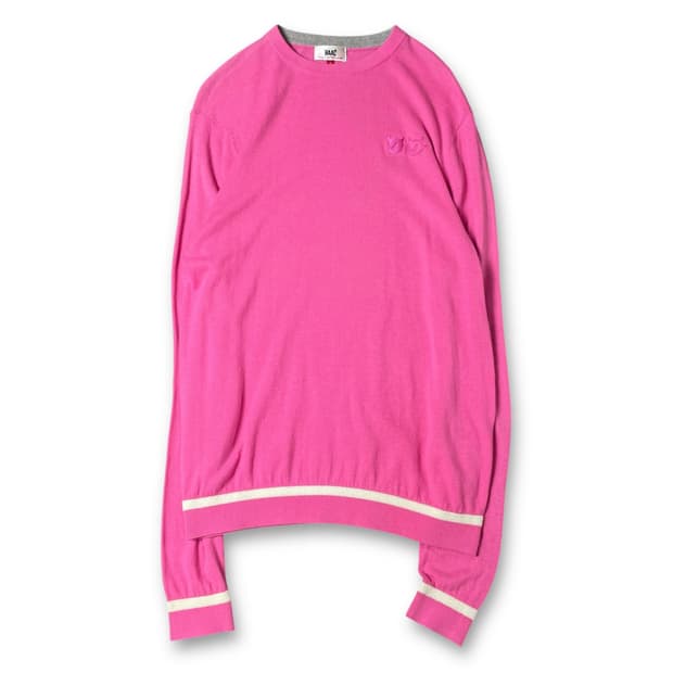 WAAC 핫핑크 캐릭터로고 긴팔 니트 3