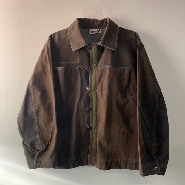 90s 이세이미야케 하이 스포팅 기어 다운버튼 데님자켓