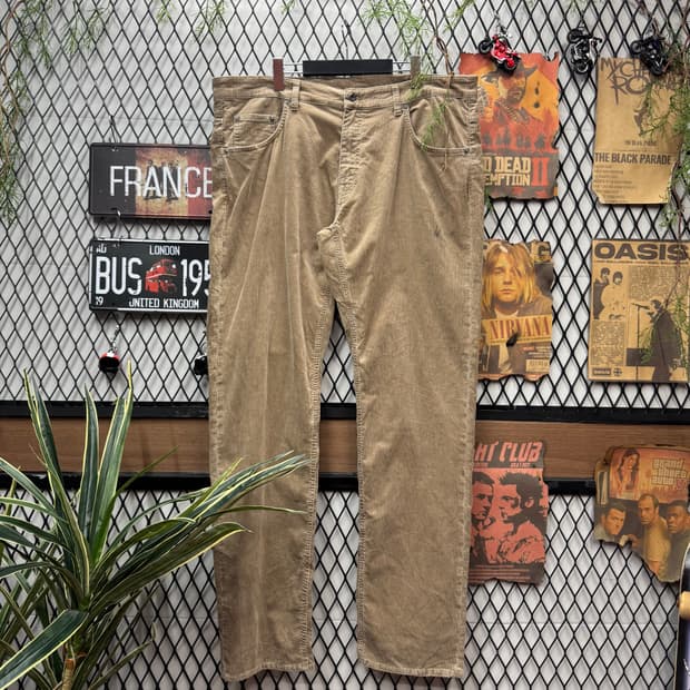 GANT 간트 빈티지 코튼 팬츠 전면 포켓 로고 포인트 베이지