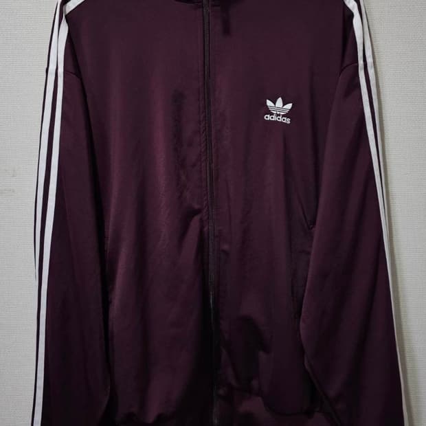 아디다스 버건디 마룬 트랙탑 져지집업 105~110 XL~XXL