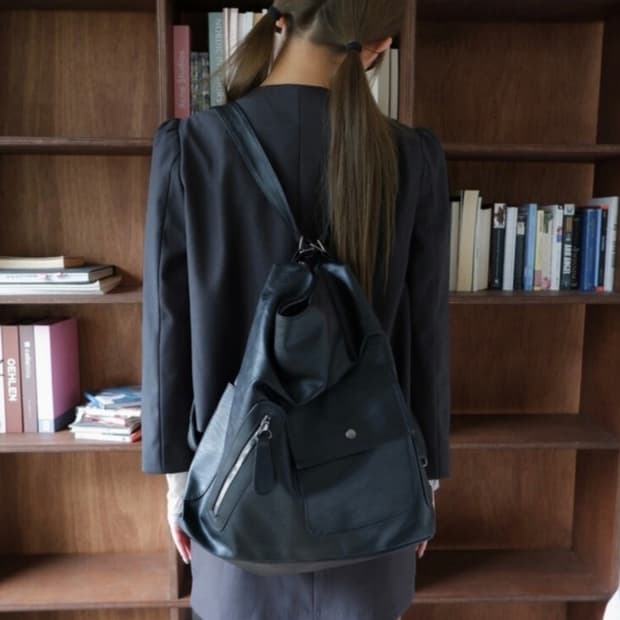 비삼샵 b3shop 투웨이 레더백 블랙