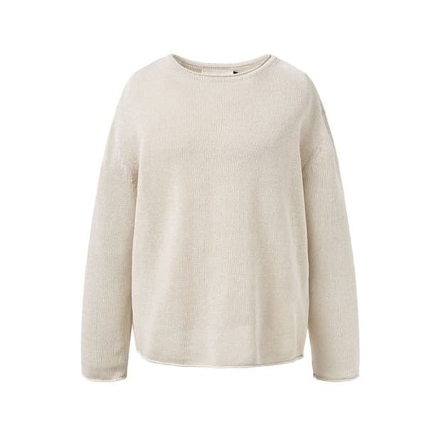 M)Amomento paper yarn pullover ecru