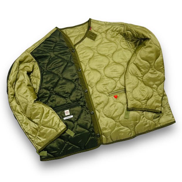 엠엠엠 진스 필드 퀄팅 라이너 카키 러브 자켓