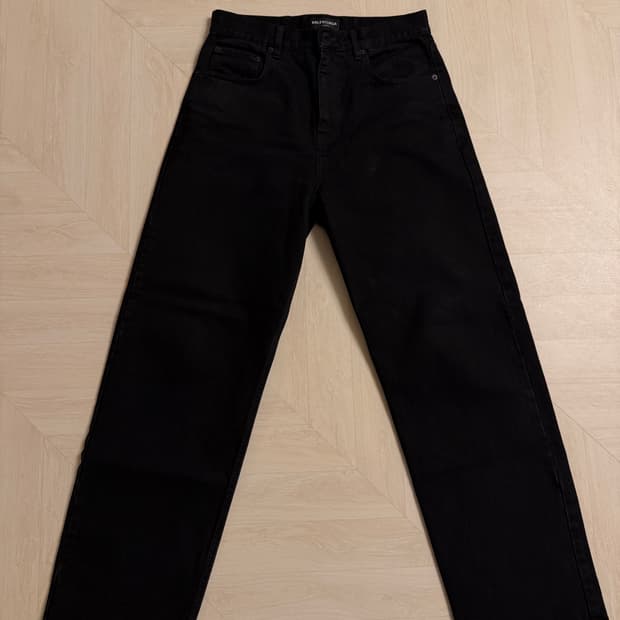 발렌시아가 데님 팬츠 블랙