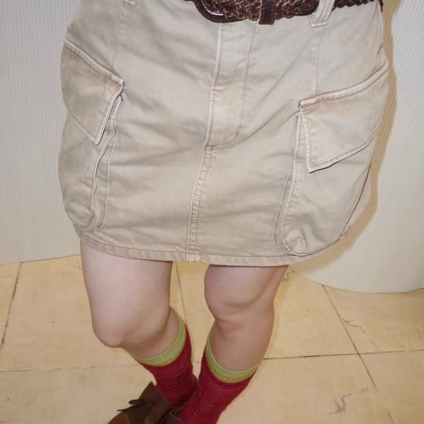 basic cargo mini skirt