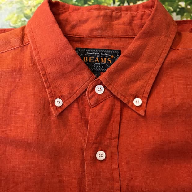 빔즈 플러스 린넨 셔츠 딥오렌지 M(100)