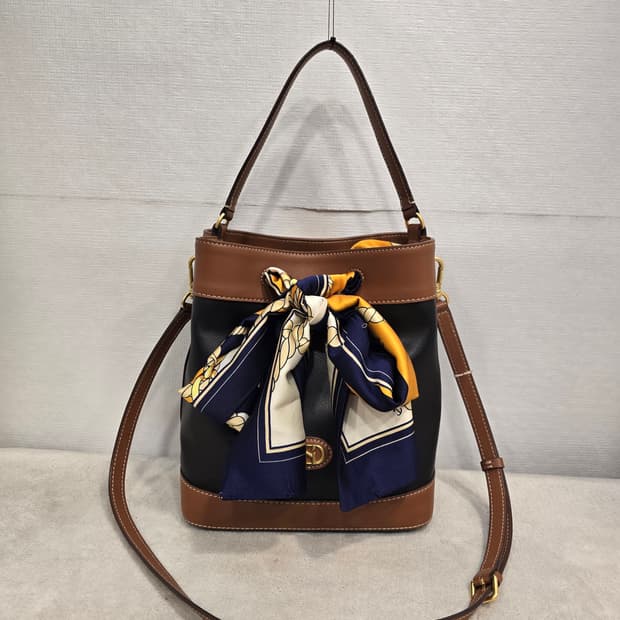 헤지스 블랙 브라운 가죽 버킷백 토트백 크로스백