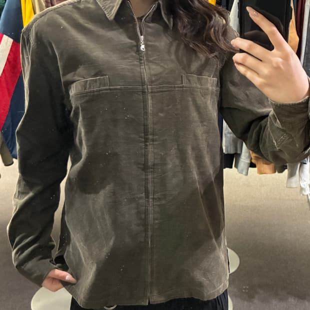 M)COMME CA ISM 빈티지 여성 코듀로이 집업 자켓