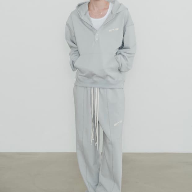 신앤리 테일러 코튼 스웻 팬츠 쿨그레이